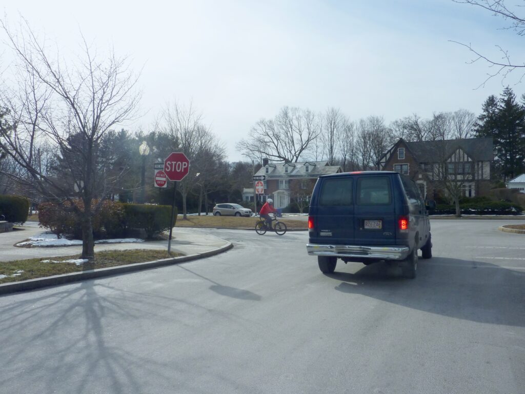 At our request, DPW installed a second STOP sign on the left.